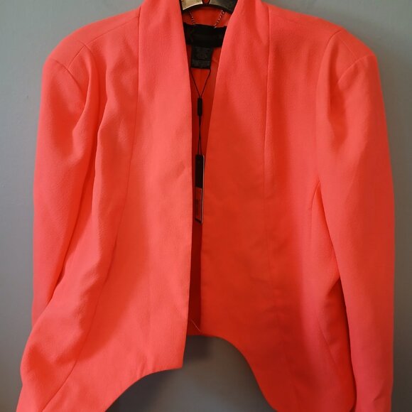 Kim Kardashian Womens Blazer and Pencil Skirt Set Hot Pink Long Sleeve SZ XL NWT - Picture 3 of 16